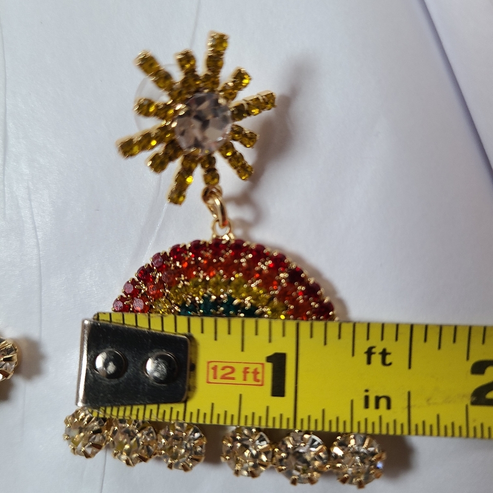 🌈Brand New- Colorful Rainbow Earrings  so cute! - Picture 9 of 11